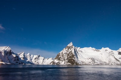 雪山附近的湖